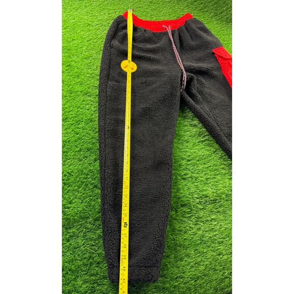 Jordan Sherpa Fleece Joggers M Black Red Cargo Pocket DC9730-010 Jumpman Pants - Picture 7 of 10